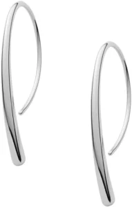 Skagen Women's Sterling Silver Earrings with Secure Hook Closure