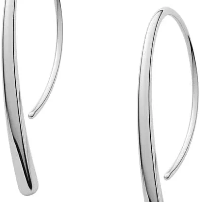Skagen Women's Sterling Silver Earrings with Secure Hook Closure