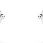 Swarovski Stilla Attract Collection Stud Earrings, White, Rhodium plated