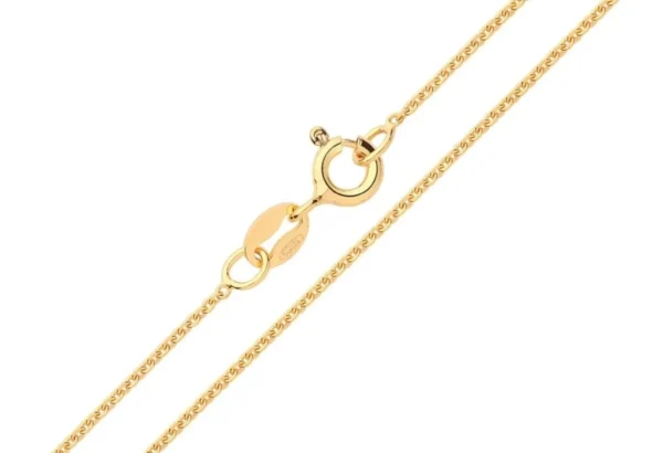 Dainty 1.1mm Belcher Chain Necklace for Pendants - 9ct Yellow Gold on Sterling Silver