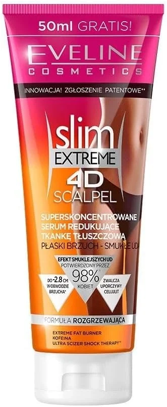 Eveline Cosmetics Slim Extreme 4D Fat-Reducing Serum with Scalpel Shape Designer, Ultra