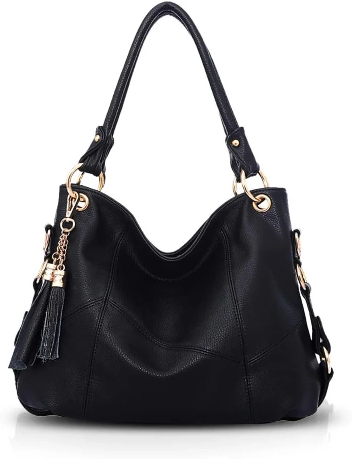 Nicole & Doris Women's Large Capacity Leather Hobo Bag