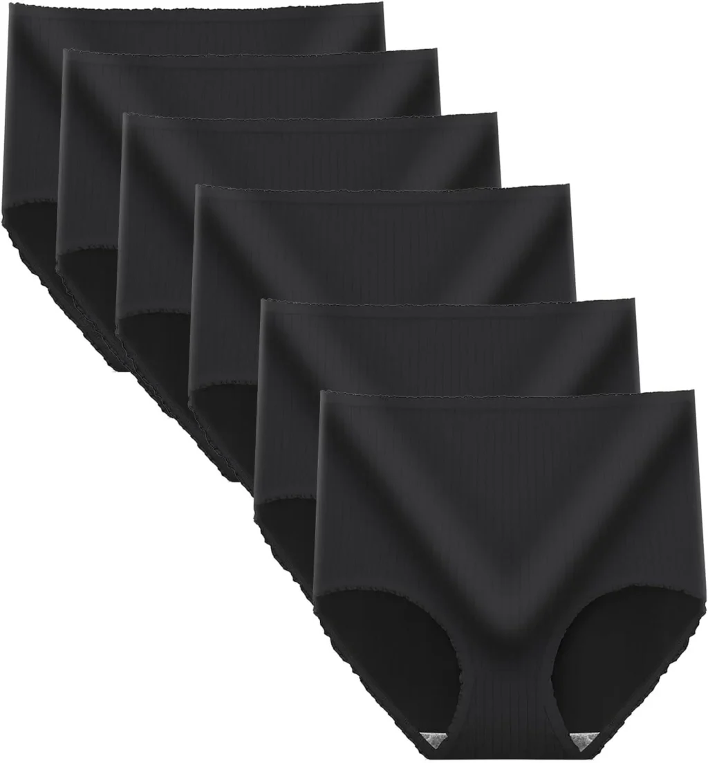 6 Pack Women's High Waist Tummy Control Knickers
