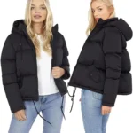 Short Padded Puffer Jacket, WOMENS LADIES SHORT QUILTED WINTER COAT PUFFER HOODED JACKET PARKA SIZE