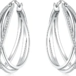925 Sterling Silver Hoop Earrings for Women Hypoallergenic Sterling Silver Huggies Earrings for