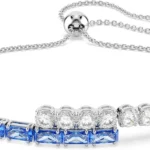 Swarovski Matrix Blue Rhodium Plated Crystal Jewelry