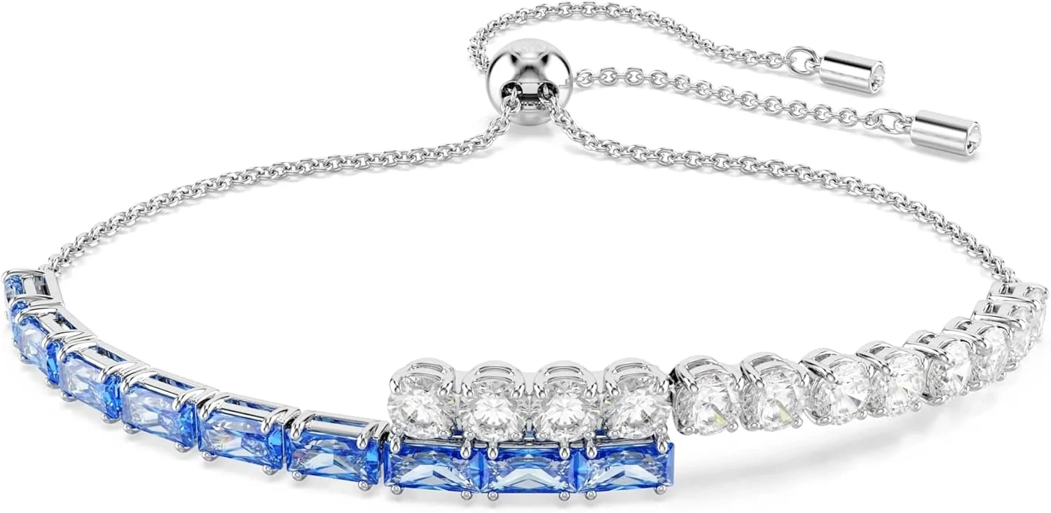 Swarovski Matrix Blue Rhodium Plated Crystal Jewelry