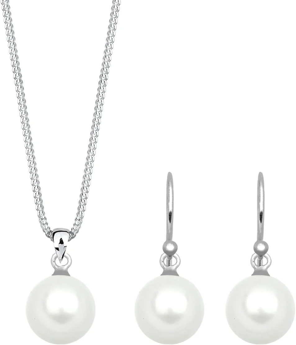 925 Sterling Silver Chinese Freshwater Pearl Necklace for Women