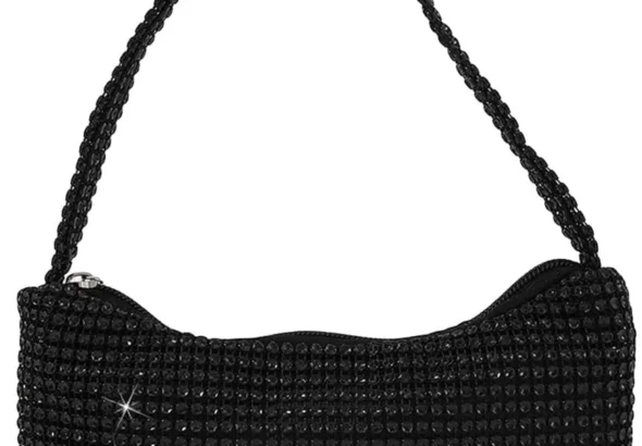 Sparkly Rhinestone Clutch Purse: Women's Evening Bag for Cocktail Party, Crossbody Hobo Mini Handbag