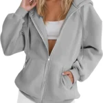 Women's Oversized Zip Up Hoodie | Longline Winter Jacket & Casual Fall Sweatshirt