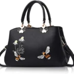 Nicole&Doris Embroidered Shoulder Bag: Retro Crossbody Purse with Top Handle for Women