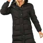 Women's Long Puffer Jacket with Hood