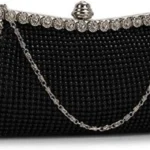 ELEOPTION Women's Sparkly Crystal Evening Clutch Bag for Wedding Party and Formal Events