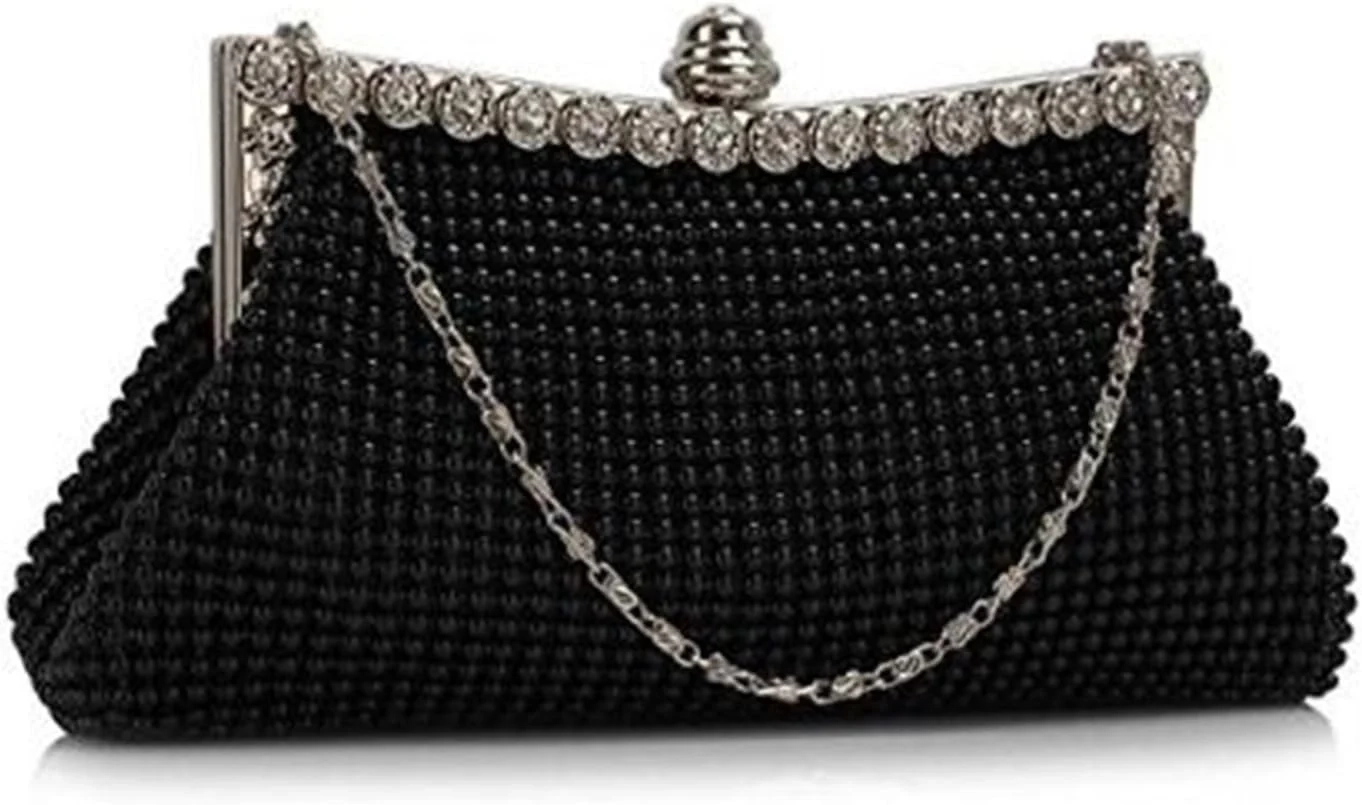 ELEOPTION Women's Sparkly Crystal Evening Clutch Bag for Wedding Party and Formal Events