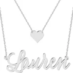 Custom Name Necklace - 925 Sterling Silver & 316 Stainless Steel, 14 Fonts & Multi-Language