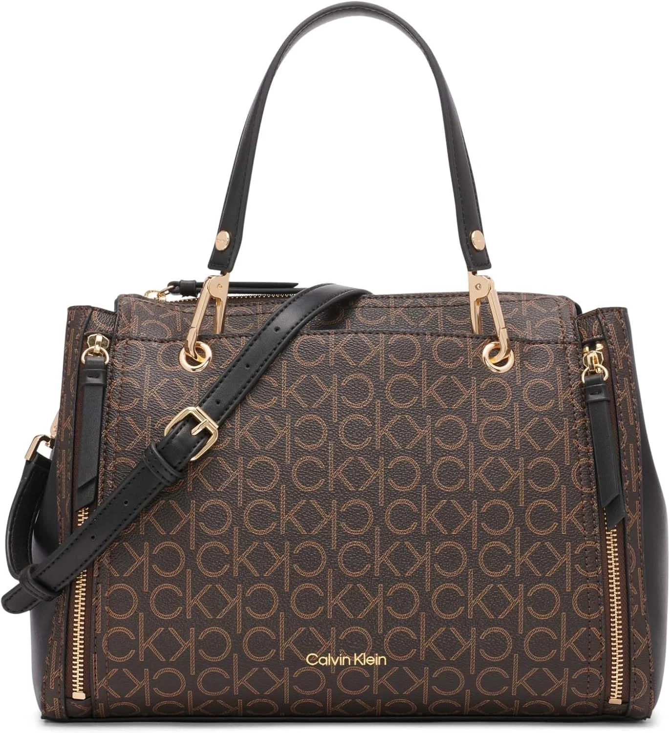 Calvin Klein Women's Elaine Satchel: Genuine Leather Bubble Lamb Novelty Handbag for Everyday