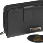Genuine Black Leather Purse for Women