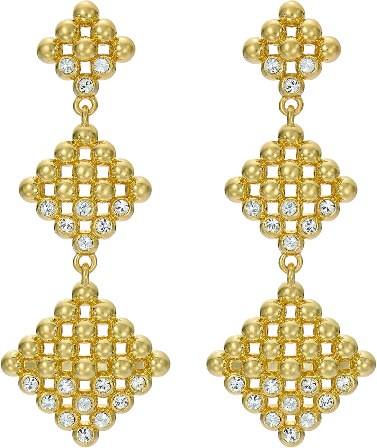 Ted Baker Gold Crystal Drop Earrings for Women