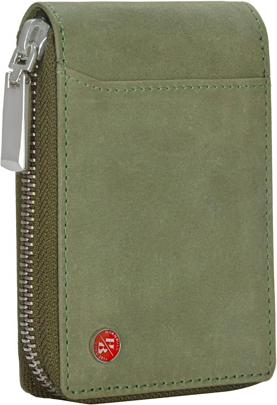 HORNBULL Steve Men's RFID Blocking Leather Wallet with Zip Around Closure