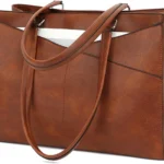 Women's 15.6 Inch Laptop Tote Bag Pu Leather Briefcase