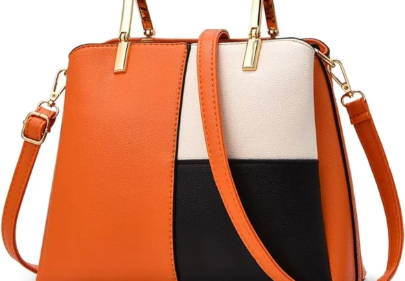 Nicole & Doris PU Leather Tote Bag for Women: Top Handle Satchel with Removable Crossbody Strap, Messenger & Shoulder Bag