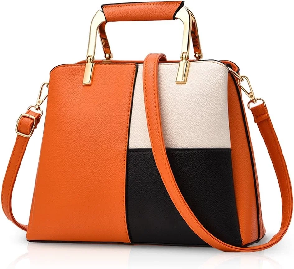 Nicole & Doris PU Leather Tote Bag for Women: Top Handle Satchel with Removable Crossbody Strap, Messenger & Shoulder Bag