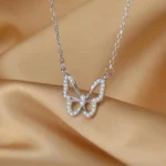 Butterfly Necklace 925 Silver Zircon Jewelry