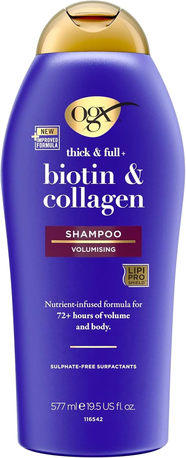 OGX Extra Volume Biotin & Collagen Shampoo for Fine Hair, Sulfate