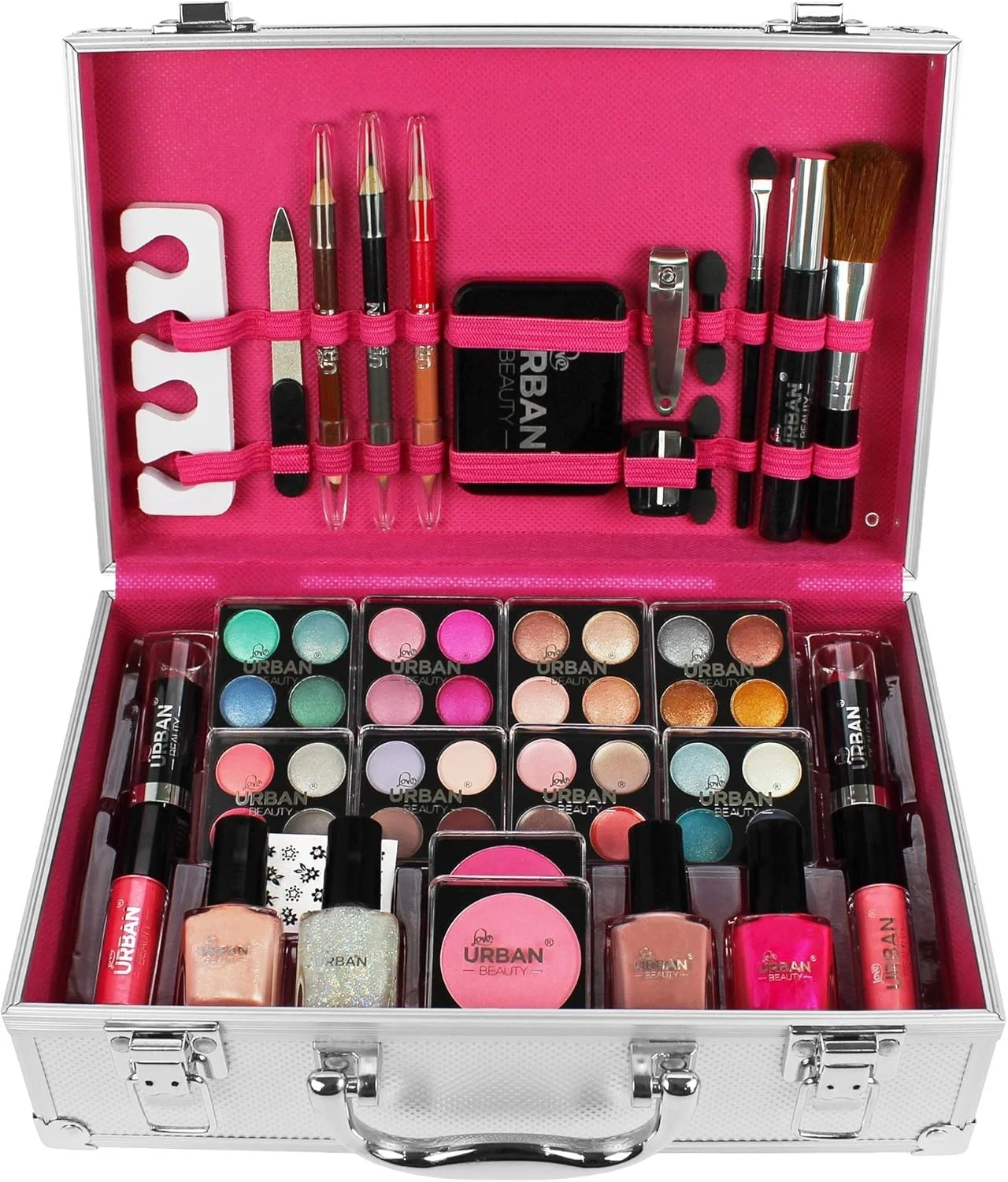 LOVE URBAN BEAUTY 60-Piece Makeup and Nail Set for Teens