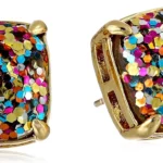 Kate Spade New York Small Square Stud Earrings for Women, Sterling Silver Minimalist Jewelry