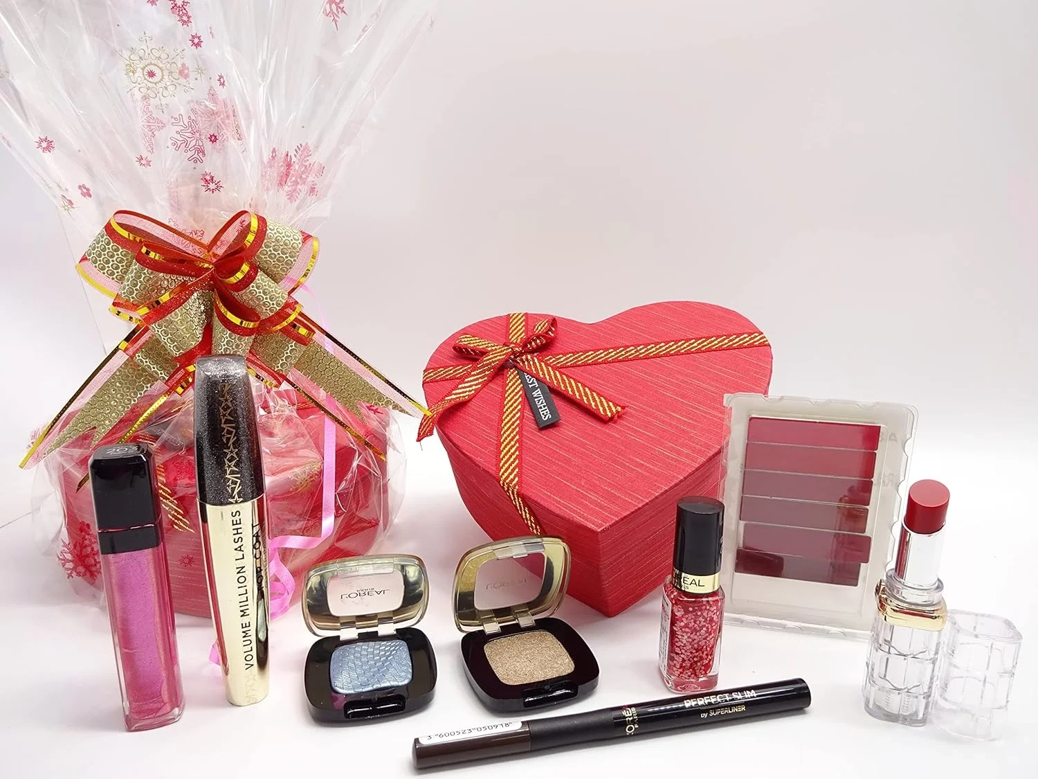 L'Oreal Makeup Gift Set for Women: Complete Beauty Bundle with Foundation, Mascara, and Lipstick