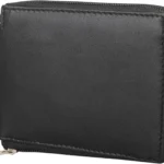 RAS 1184 Men's Black Leather Zip Wallet