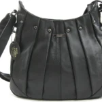 Trendy Leather Handbag for Women: Latest Style in Black, Brown, Tan, or Red (Black Shown)