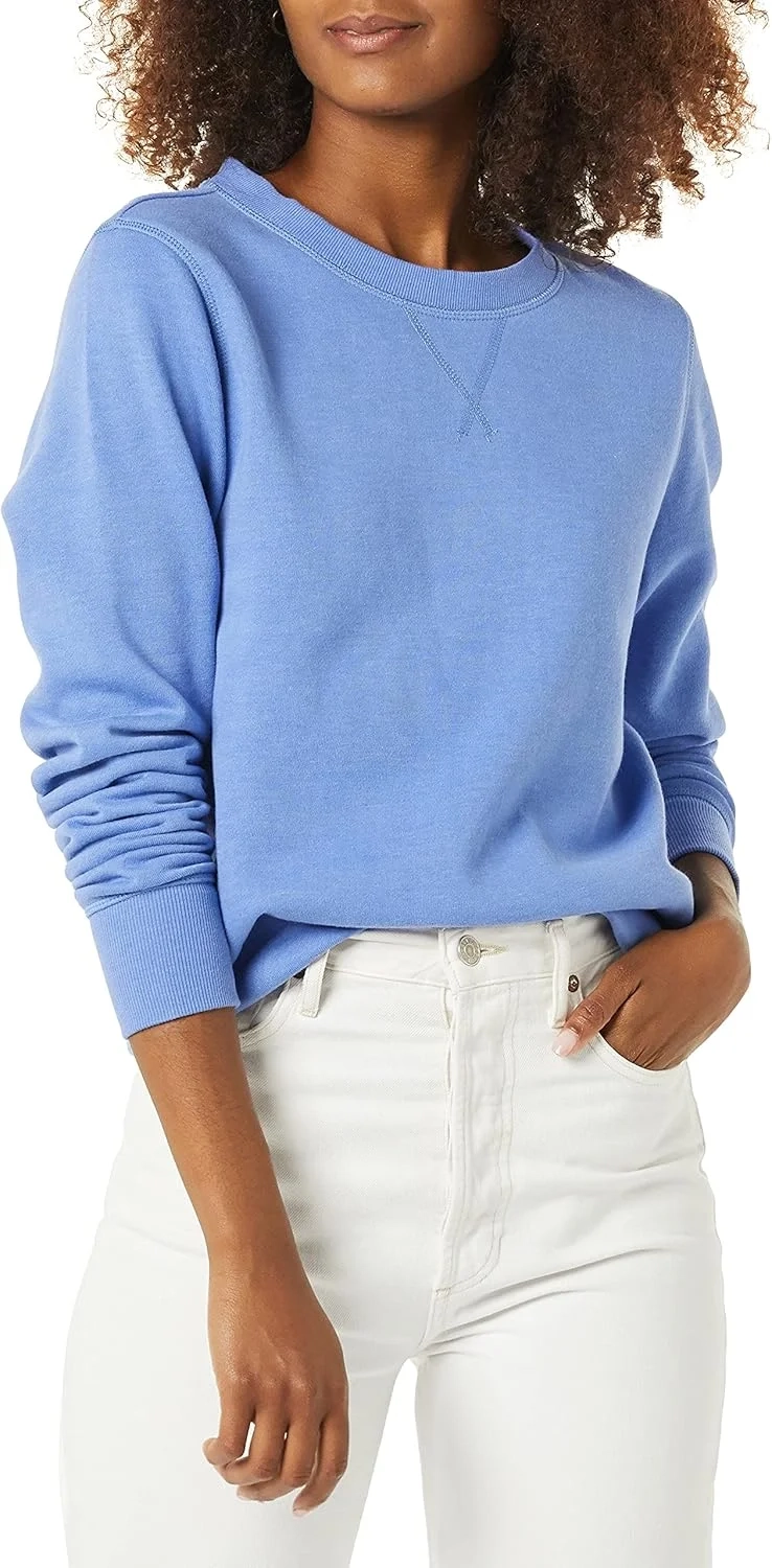 Amazon Essentials Women's Fleece Crewneck Pullover Sweatshirt