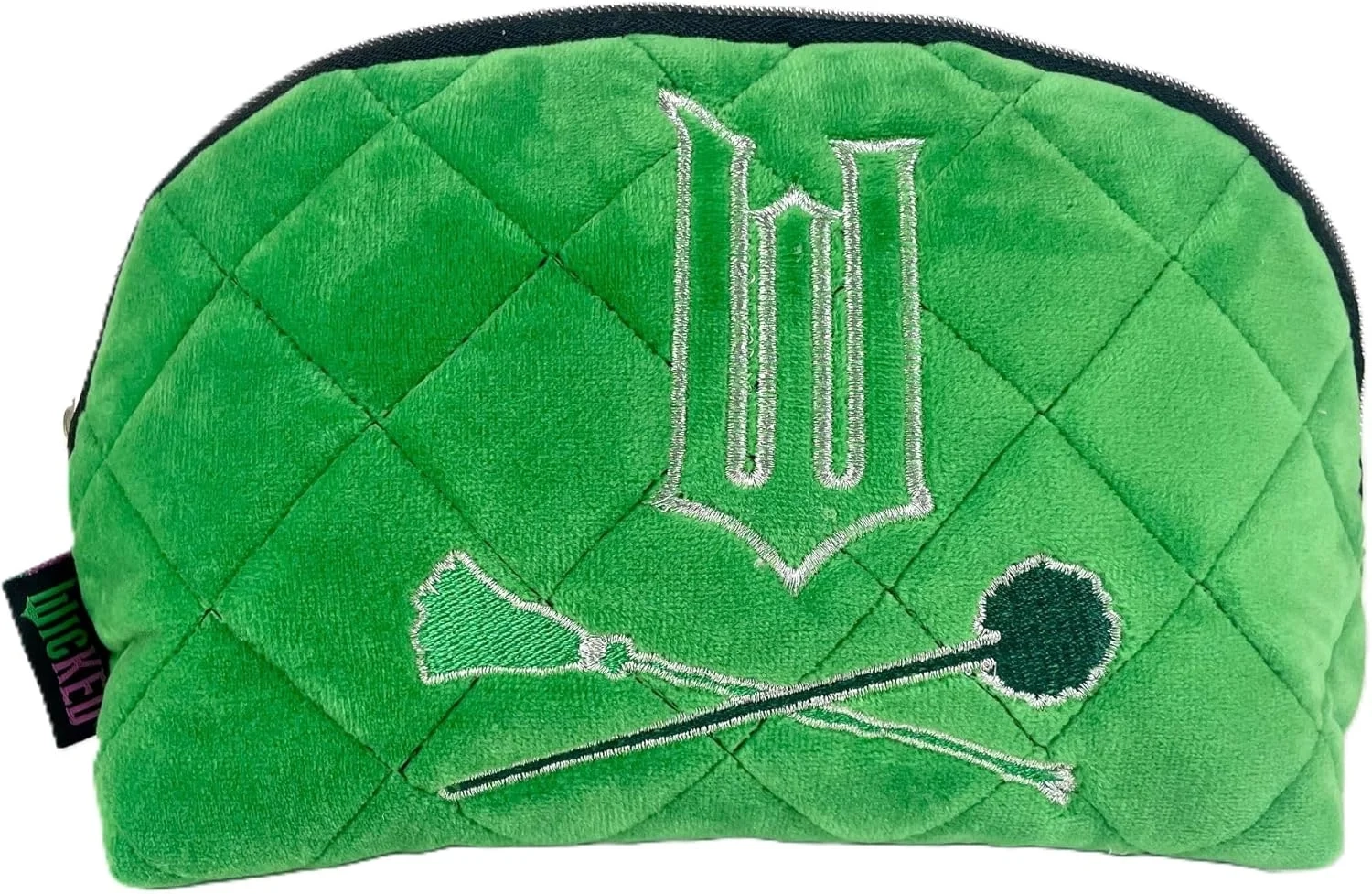 Wicked Quilted Velvet Makeup Bag for Women and Girls