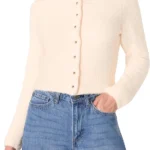 Amazon Essentials Women's Faux Mohair Button-Down Cardigan