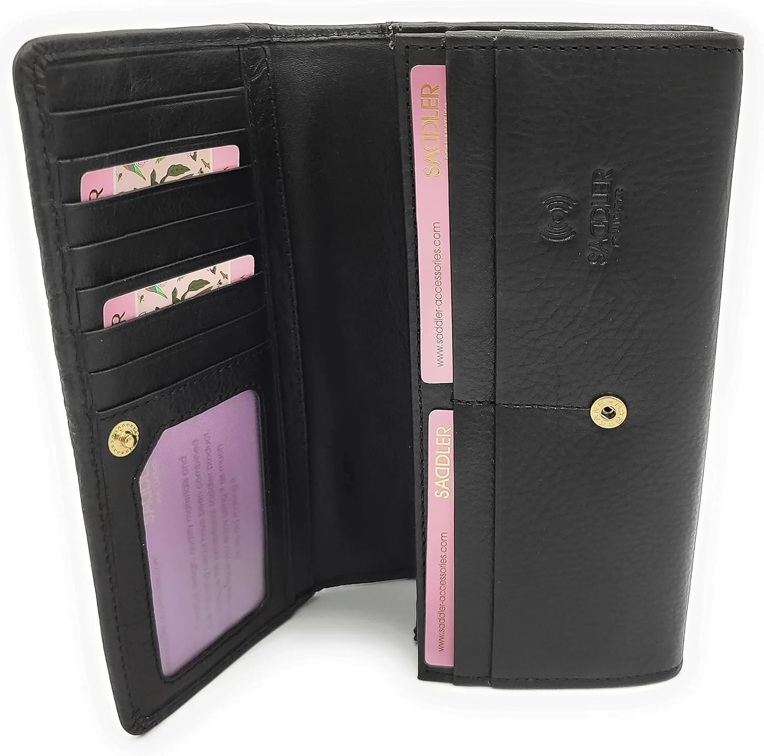 SADDLER Bonnie RFID Blocking Leather Purse for Women | Designer Wallet with Multiple Card Slots and Coin Pocket