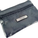 Soft Black Leather Coin Purse for Men and Women