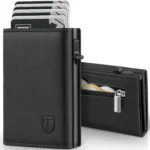 Men's RFID Blocking Slim Wallet with 8 Card Holders, Coin Pocket & ID Window | Minimalist Gift Box