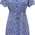 Women's Casual Mini Dress with Short Sleeves