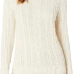 Amazon Essentials Women's Cable Knit Turtle Neck Jumper (Available in Plus Size)