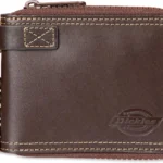 Dickies Men's Slim Leather Bifold Wallet with Chain and RFID Blocking