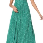 Amazon Essentials Women's Fit and Flare Maxi Dress with Waistband