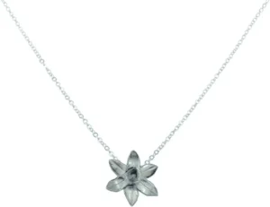 Pure Tin Daffodil Pendant 10th Anniversary Gift