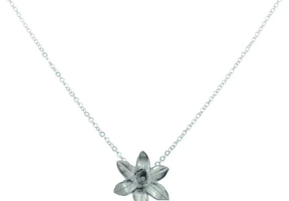 Pure Tin Daffodil Pendant 10th Anniversary Gift