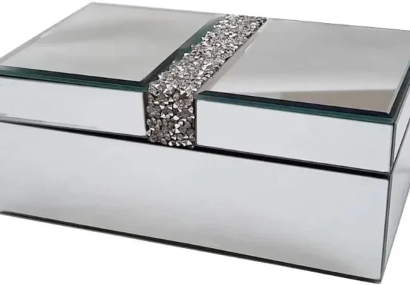 Luxury Jewellery Box with Mirror & Velvet Lining