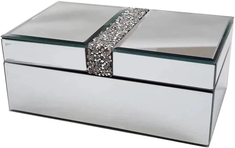 Luxury Jewellery Box with Mirror & Velvet Lining