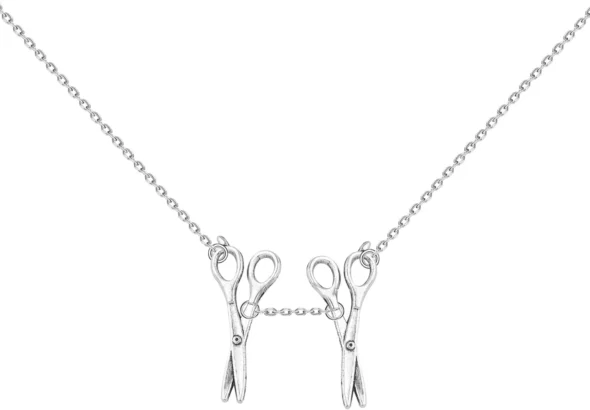 Lesbian Pride Necklace with Scissor Pendant