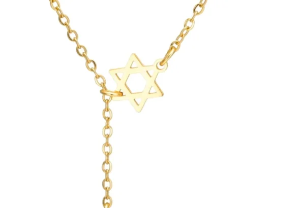 Stainless Steel Star of David Necklace for Women