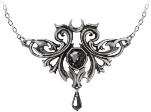 Alchemy Gothic Midnight Memorial Necklace for Elegant Remembrance Jewelry